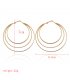 E1052 - Simple round double circle earrings