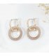 E1067 - Korean geometric circle earrings