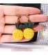 E1069 - Pineapple fruit earrings