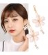 E1072 - Flower long tassel earrings