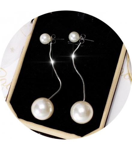 E1080 - Korean temperament tassel pearl earrings