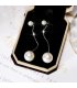 E1080 - Korean temperament tassel pearl earrings