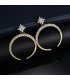 E1145 - Crescent diamond earrings