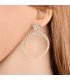 E1145 - Crescent diamond earrings
