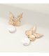 E1153 - Metal butterfly earrings