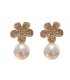 E1165 - Diamond Flower Earrings