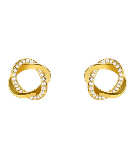 E1168 - Korean cross circle earrings