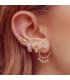 E1184 - Zircon inlaid flower earring