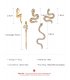 E1192 - Five-piece Set Full Diamond Snake Stud Earrings