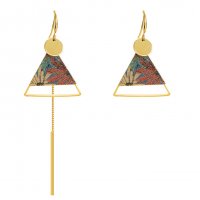 E1201 - Ethnic style triangle earrings 
