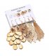 E1220 - 6 pairs of plate pearl earrings