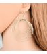 E1221 - Metal simple hollow round earrings