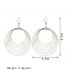 E1221 - Metal simple hollow round earrings