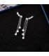 E1224 - Diamond pearl tassel earrings
