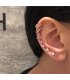 E1259 - Retro simple metal earrings Set