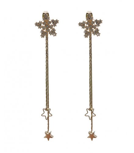 E1266 - Five-pointed star Tassel Earrings