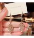E1271 - Zircon crystal leaf tassel earrings