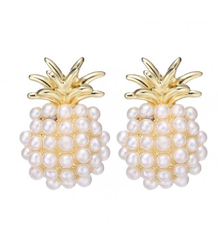 E1291 - Retro pearl fruit earrings