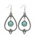 E1298 - Retro Hollow Inlaid Turquoise Drop Earrings