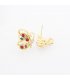 E1305 - Diamond-studded butterfly earrings