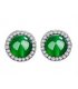 E1306 - Diamond rhinestone round gemstone earrings