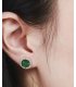 E1306 - Diamond rhinestone round gemstone earrings