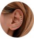 E1309 - Five-pointed star retro metal Cuff earrings