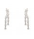 E1321 - Leaf zircon net earrings