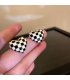 E1333 - Checkerboard love heart earrings