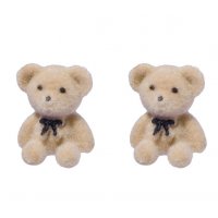 E1338 - Plush bear earrings