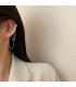 E1339 - Pearl Tassel Asymmetric Retro Earrings