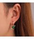 E1356 - Korean metal peach heart stud earrings