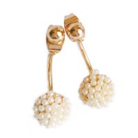 E1365 - Korean Round Pearl Earrings