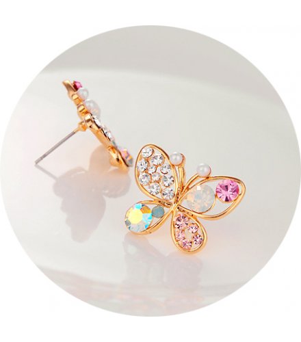 E1367 - Korean pearl butterfly Earrings