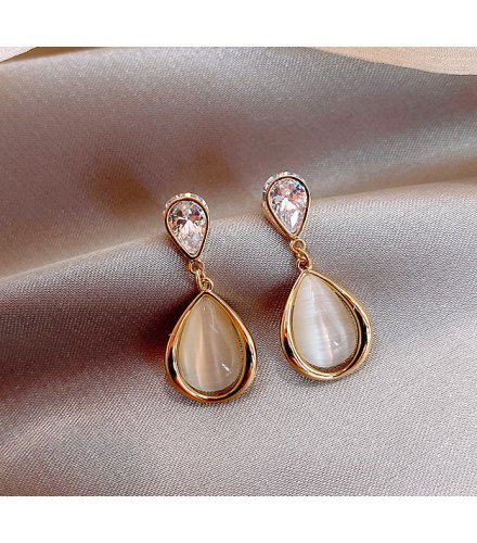 E1440 - Opal Gemstone Drop Earrings