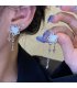 E1458 - Split chain love earrings