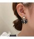 E1502 - Black Bowknot Earrings