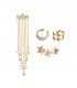 E1516 - Five-pointed star pendant tassel earrings