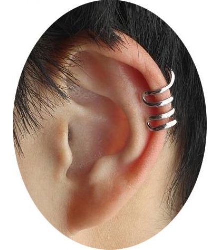 E422 - Spiral Silver Earring