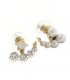 E486 -Pearl diamond  earrings 