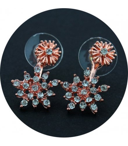 E502 - Diamond snowflake earrings