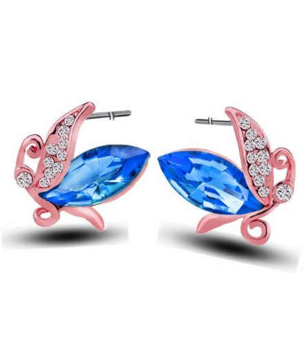 E548 - Crystal earrings rose gold earring