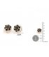 E578 - Peony camellia earrings