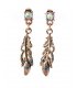 E618 - Diamond Feather Earrings