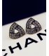 E640 - Black Triangular Earrings