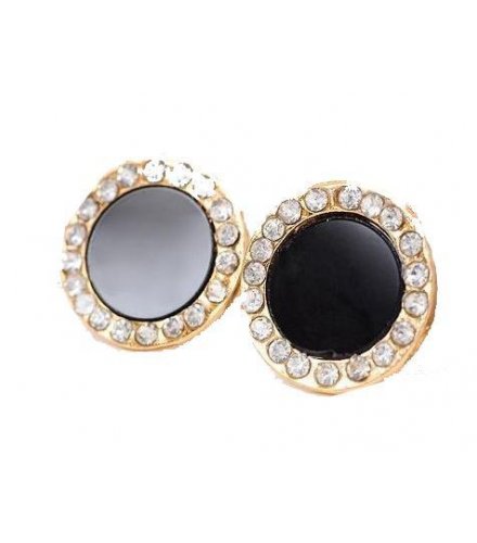 E757 - Black Gemstone Earrings