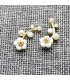 E807 - Shell flowers pearl earrings