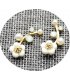 E807 - Shell flowers pearl earrings