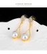 E816 - Diamond pearl earrings
