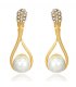 E816 - Diamond pearl earrings